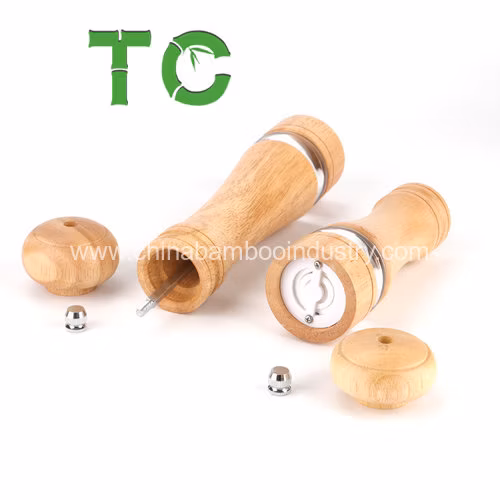 Moulin à épices de cuisine en bois d'acacia manuel d'Amazon Lot de 2 moulins à sel et à poivre en bois