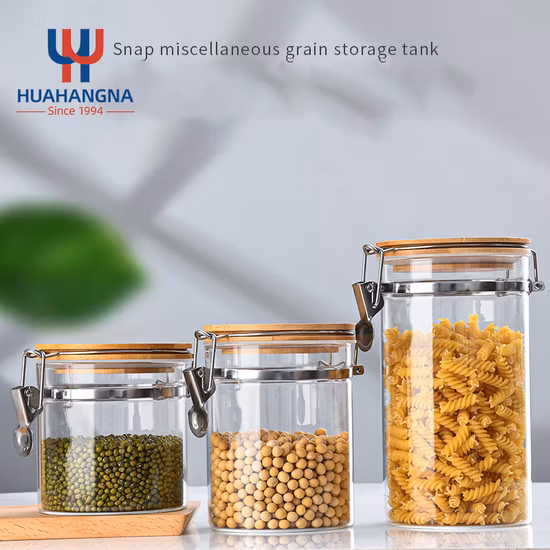 Round Clear Airtight Clip Glass Storage Container