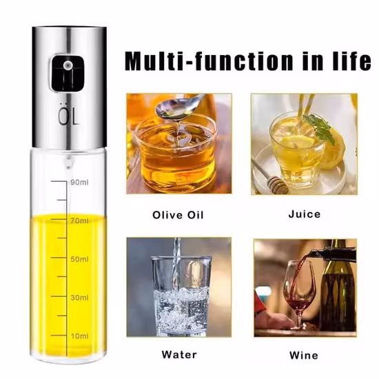 Distributeur de bouteilles de cuisine en vaporisateur d'huile de vinaigre en acier inoxydable
