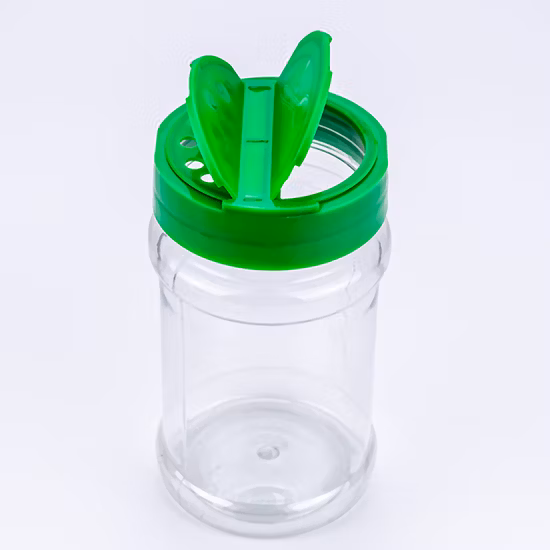 200 ml en plastique transparent salière poivrière avec couvercle pour barbecue camping
